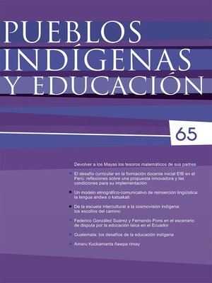 cover image of Pueblos indígenas y educación No. 65
